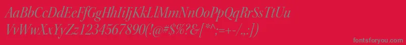 KeplerstdScnitdisp Font – Gray Fonts on Red Background