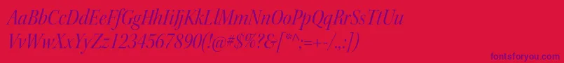 KeplerstdScnitdisp Font – Purple Fonts on Red Background