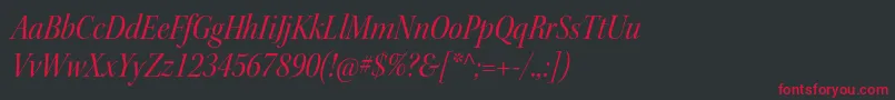 KeplerstdScnitdisp Font – Red Fonts on Black Background