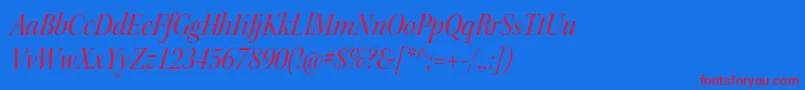 フォントKeplerstdScnitdisp – 赤い文字の青い背景