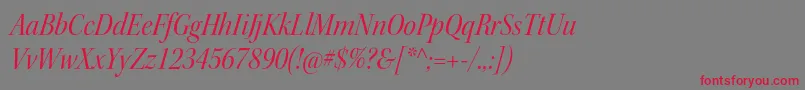 KeplerstdScnitdisp Font – Red Fonts on Gray Background