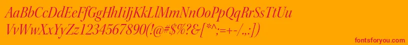 KeplerstdScnitdisp Font – Red Fonts on Orange Background