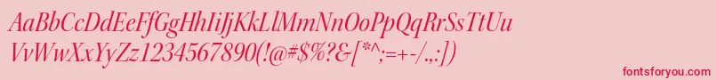 KeplerstdScnitdisp-Schriftart – Rote Schriften auf rosa Hintergrund