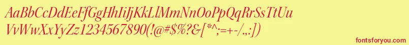 Шрифт KeplerstdScnitdisp – красные шрифты на жёлтом фоне