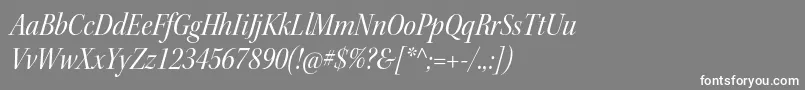 フォントKeplerstdScnitdisp – 灰色の背景に白い文字