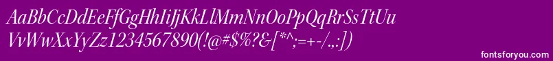 フォントKeplerstdScnitdisp – 紫の背景に白い文字