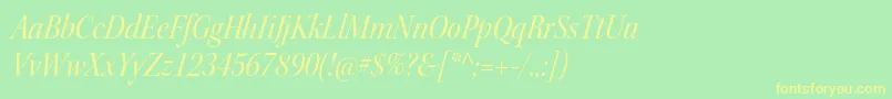 KeplerstdScnitdisp Font – Yellow Fonts on Green Background
