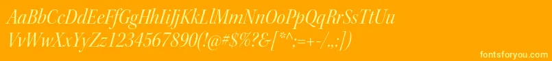KeplerstdScnitdisp Font – Yellow Fonts on Orange Background