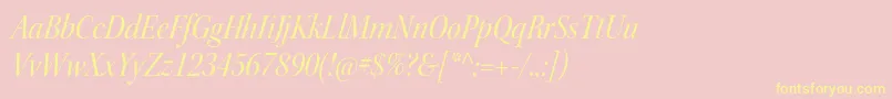 KeplerstdScnitdisp Font – Yellow Fonts on Pink Background