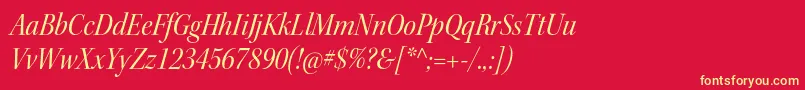 KeplerstdScnitdisp Font – Yellow Fonts on Red Background
