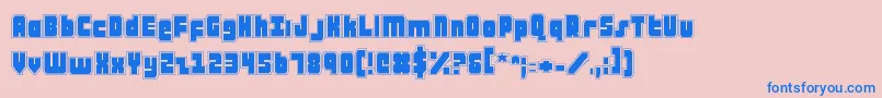 ataurusp Font – Blue Fonts on Pink Background