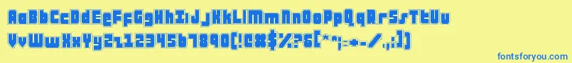 ataurusp Font – Blue Fonts on Yellow Background