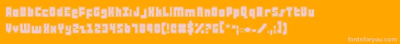 ataurusp Font – Pink Fonts on Orange Background