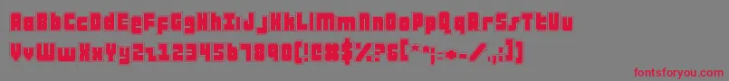 ataurusp Font – Red Fonts on Gray Background
