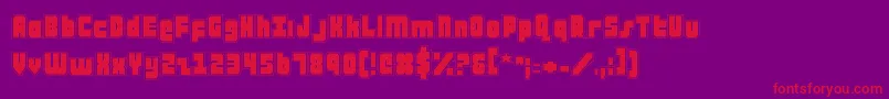 ataurusp Font – Red Fonts on Purple Background