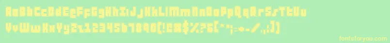 ataurusp Font – Yellow Fonts on Green Background