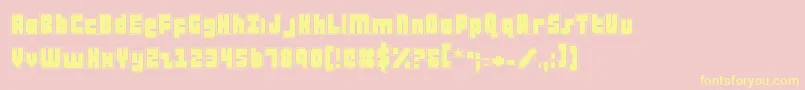 ataurusp Font – Yellow Fonts on Pink Background