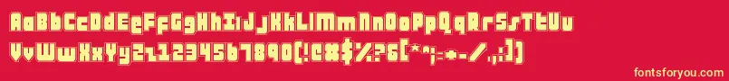 ataurusp Font – Yellow Fonts on Red Background