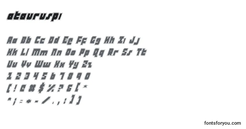 Atauruspi (120172)フォント–アルファベット、数字、特殊文字