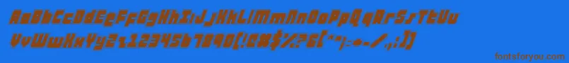 atauruspi Font – Brown Fonts on Blue Background