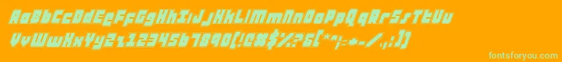 Шрифт atauruspi – зелёные шрифты на оранжевом фоне