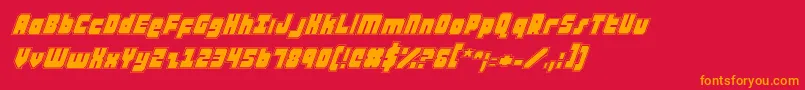 atauruspi Font – Orange Fonts on Red Background