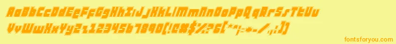 atauruspi Font – Orange Fonts on Yellow Background