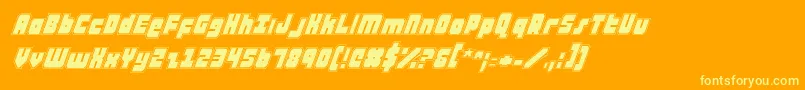 atauruspi Font – Yellow Fonts on Orange Background