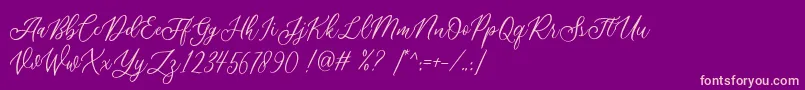 Athalia DEMO Font – Pink Fonts on Purple Background