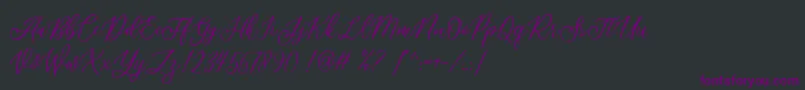 Шрифт Athalia DEMO – фиолетовые шрифты на чёрном фоне