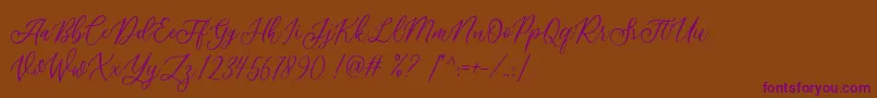 Athalia DEMO Font – Purple Fonts on Brown Background