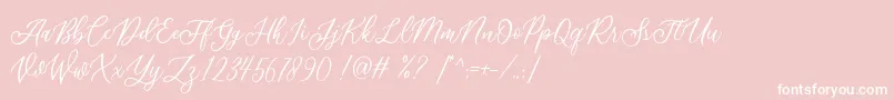 Athalia DEMO-Schriftart – Weiße Schriften auf rosa Hintergrund