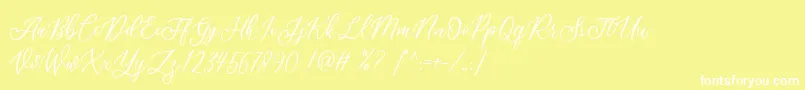 Athalia DEMO Font – White Fonts on Yellow Background