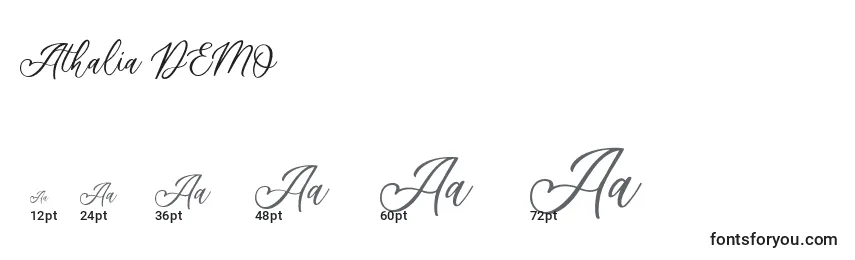 Athalia DEMO Font Sizes