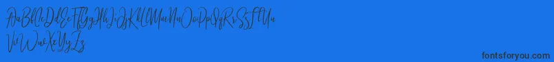 Athen Font – Black Fonts on Blue Background
