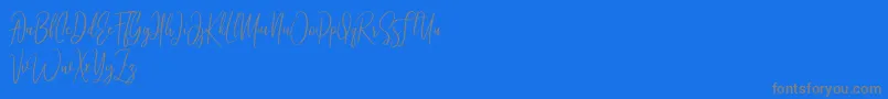 Athen-Schriftart – Graue Schriften auf blauem Hintergrund