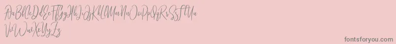 Athen-Schriftart – Graue Schriften auf rosa Hintergrund