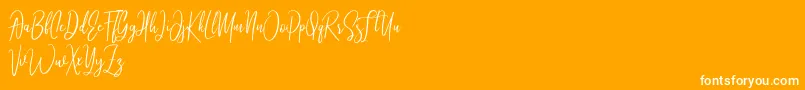 Athen Font – White Fonts on Orange Background