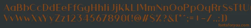 Шрифт Athena Regular PERSONAL USE ONLY – коричневые шрифты на чёрном фоне