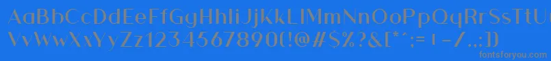 Athena Regular PERSONAL USE ONLY-Schriftart – Graue Schriften auf blauem Hintergrund