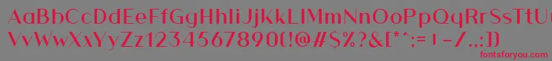Athena Regular PERSONAL USE ONLY Font – Red Fonts on Gray Background
