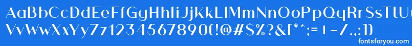Athena Regular PERSONAL USE ONLY Font – White Fonts on Blue Background