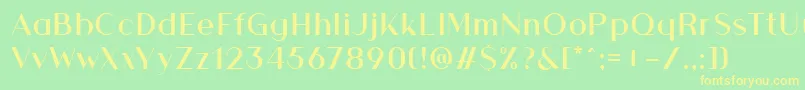 Athena Regular PERSONAL USE ONLY Font – Yellow Fonts on Green Background