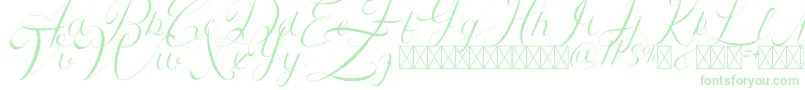 Athenia demo Font – Green Fonts on White Background