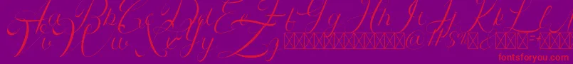 Athenia demo Font – Red Fonts on Purple Background