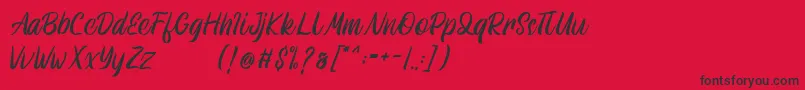 Athenic Font – Black Fonts on Red Background