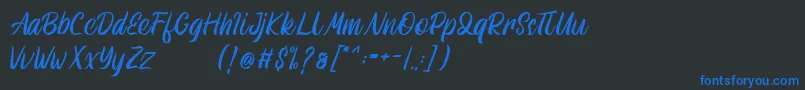Athenic Font – Blue Fonts on Black Background