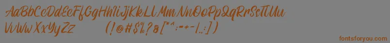 Athenic Font – Brown Fonts on Gray Background