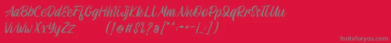 Шрифт Athenic – серые шрифты на красном фоне