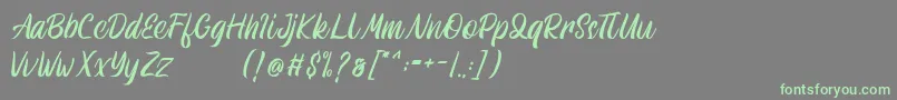 Athenic Font – Green Fonts on Gray Background